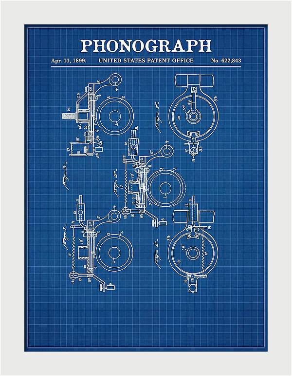 Phonograph Blueprint Patent Us622843a