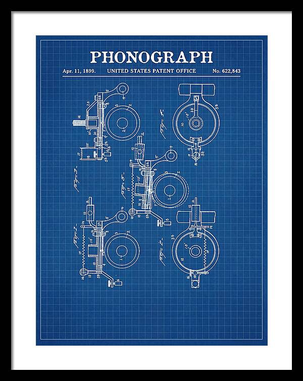 Phonograph Blueprint Patent Us622843a