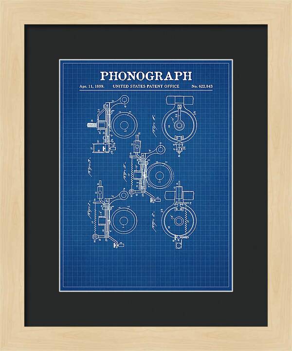 Phonograph Blueprint Patent Us622843a