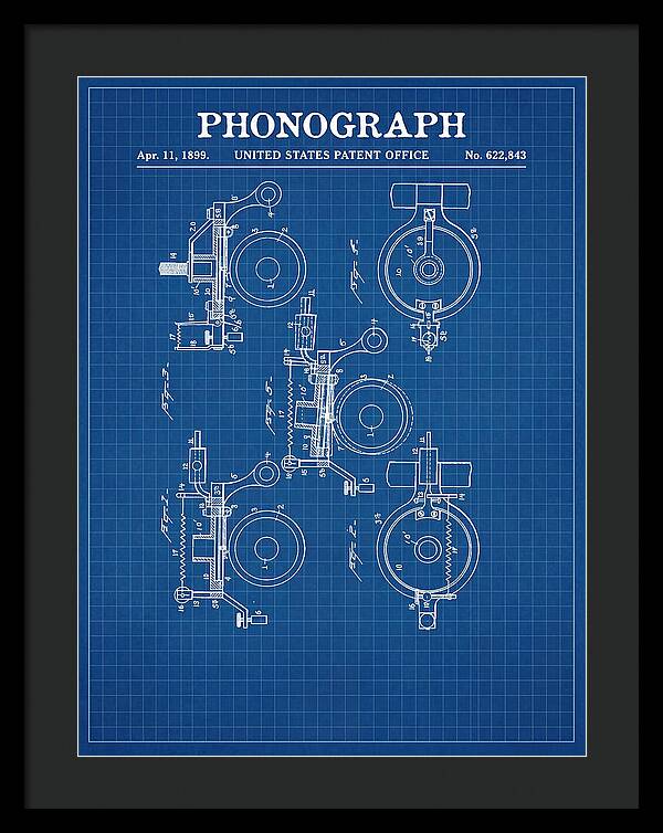 Phonograph Blueprint Patent Us622843a