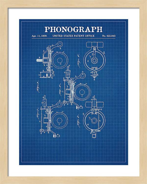 Phonograph Blueprint Patent Us622843a