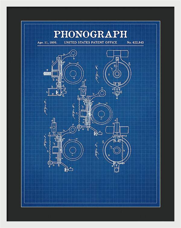 Phonograph Blueprint Patent Us622843a
