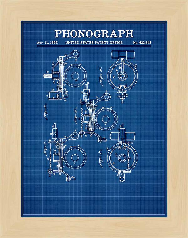 Phonograph Blueprint Patent Us622843a