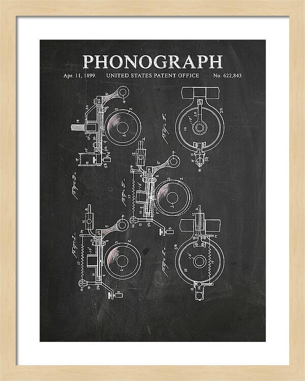 Phonograph Chalkboard Patent Us622843a