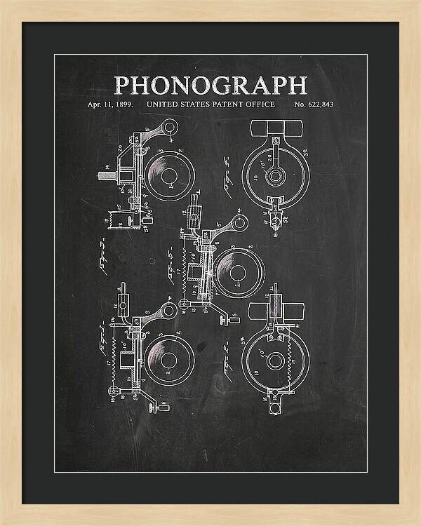 Phonograph Chalkboard Patent Us622843a