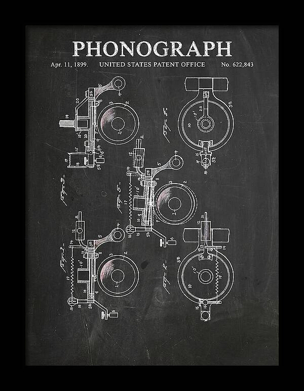 Phonograph Chalkboard Patent Us622843a