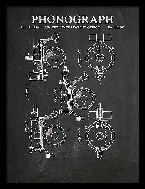 Phonograph Chalkboard Patent Us622843a