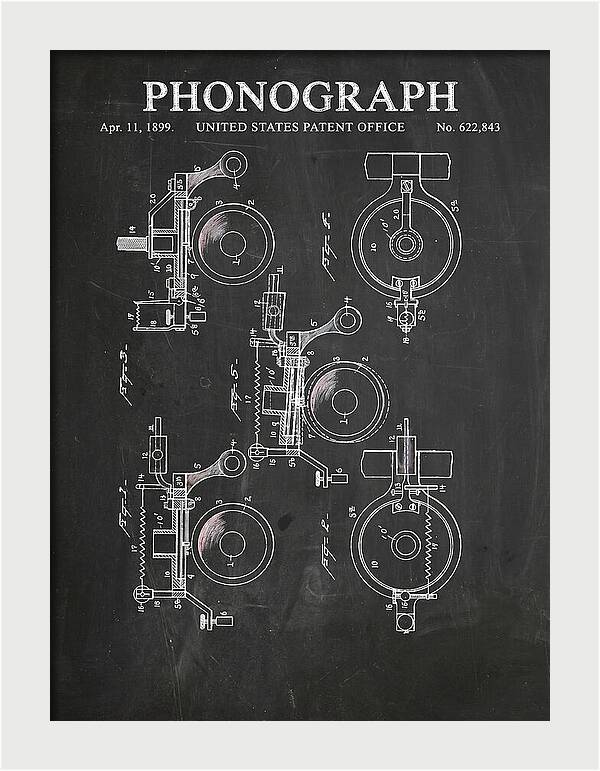 Phonograph Chalkboard Patent Us622843a