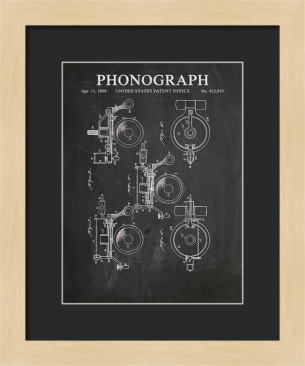 Phonograph Chalkboard Patent Us622843a