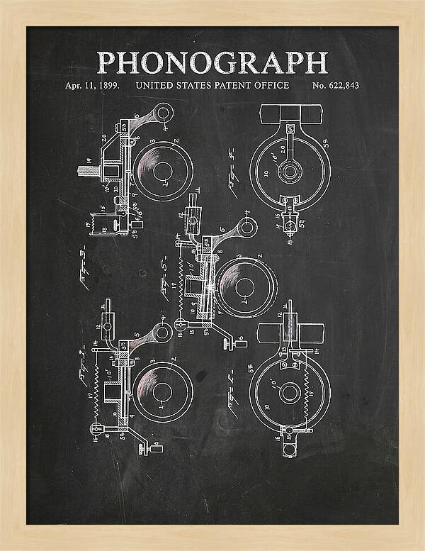 Phonograph Chalkboard Patent Us622843a
