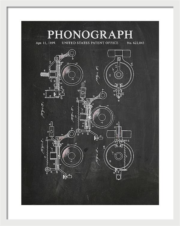Phonograph Chalkboard Patent Us622843a