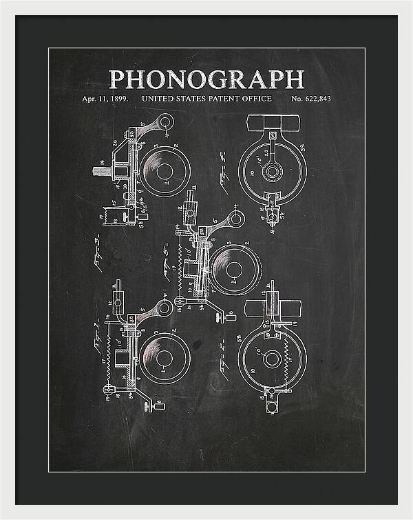 Phonograph Chalkboard Patent Us622843a