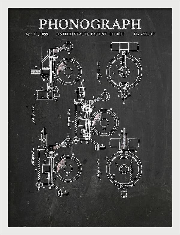 Phonograph Chalkboard Patent Us622843a