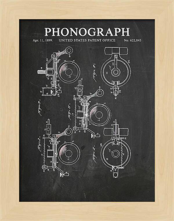 Phonograph Chalkboard Patent Us622843a