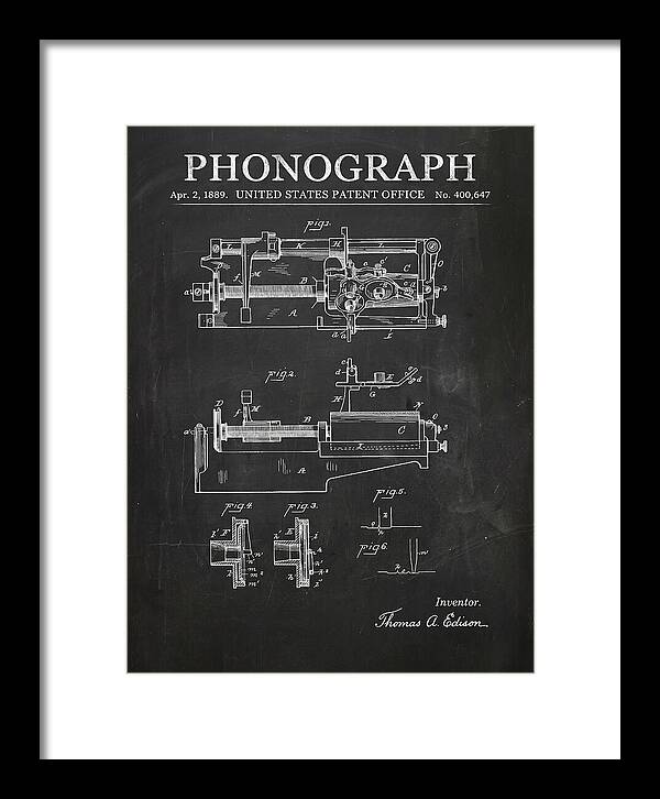 Phonograph Edison Chalkboard Patent Us400647a