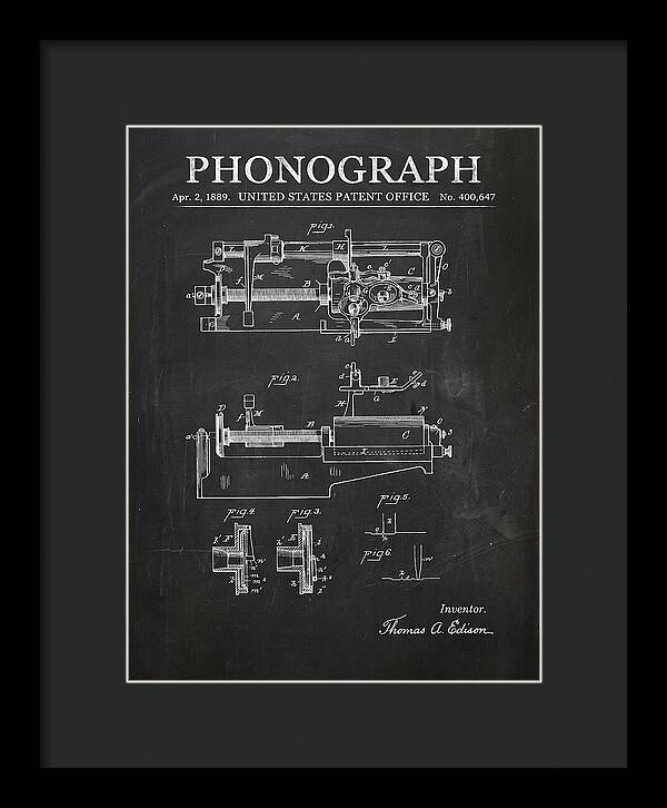 Phonograph Edison Chalkboard Patent Us400647a