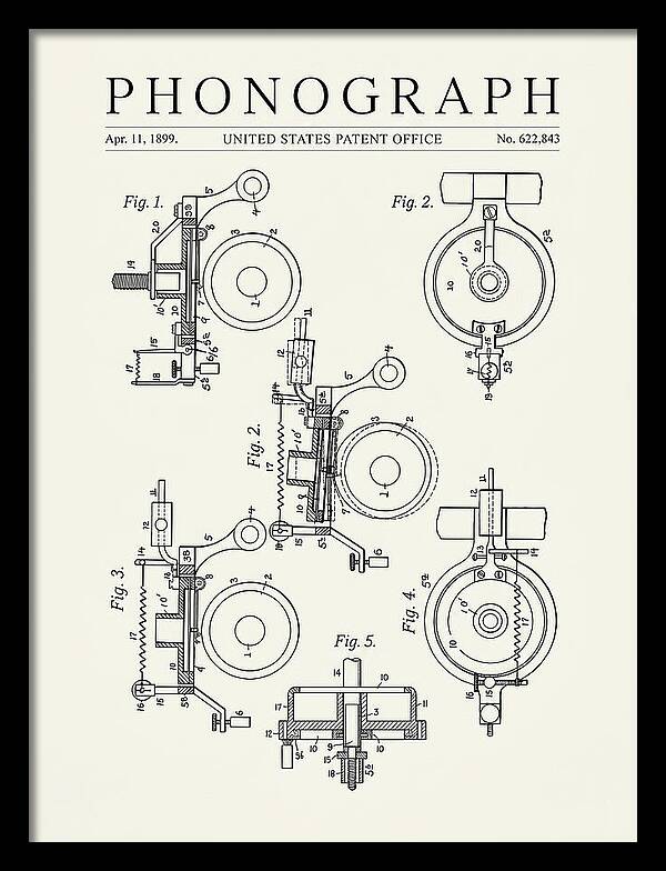 Phonograph Minimalist Patent Us622843a
