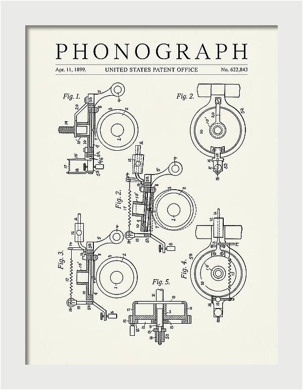 Phonograph Minimalist Patent Us622843a