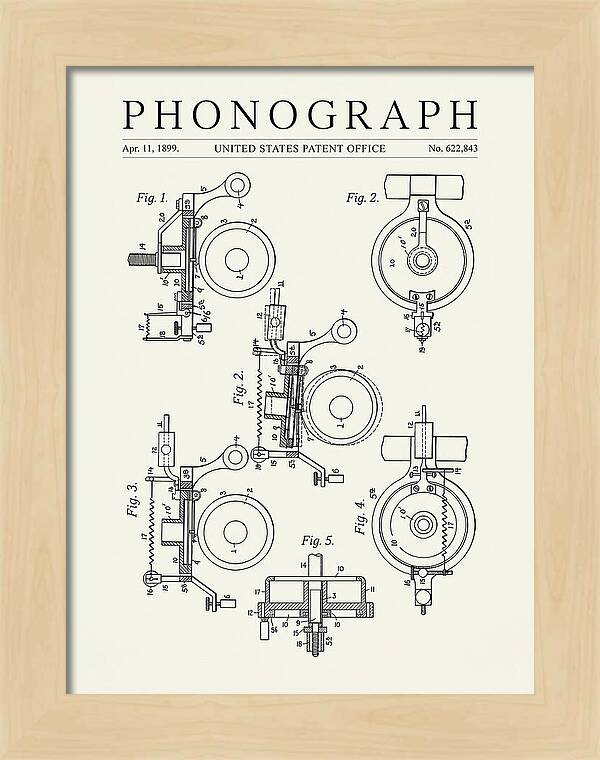 Phonograph Minimalist Patent Us622843a
