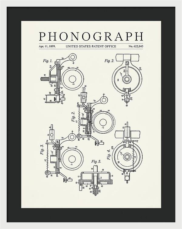 Phonograph Minimalist Patent Us622843a