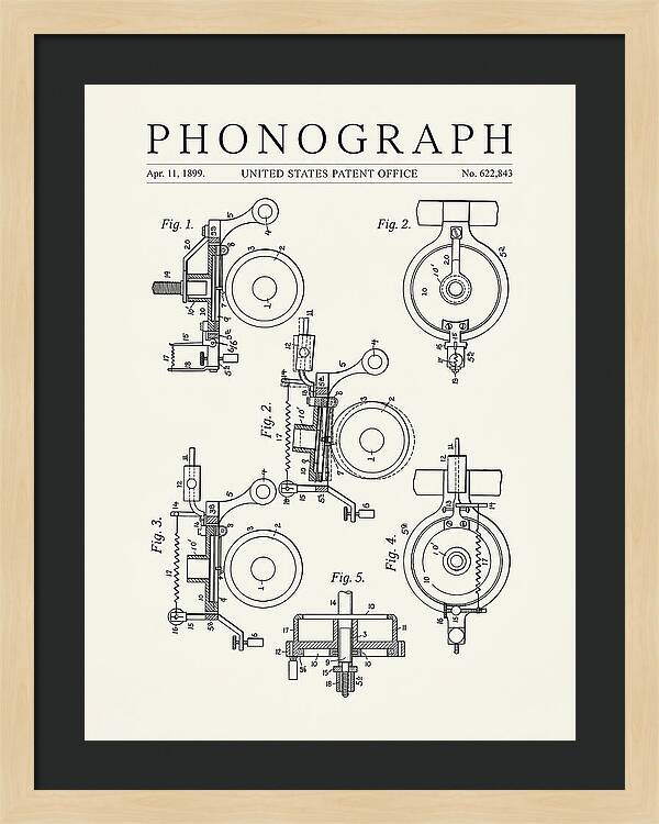 Phonograph Minimalist Patent Us622843a