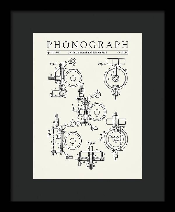 Phonograph Minimalist Patent Us622843a