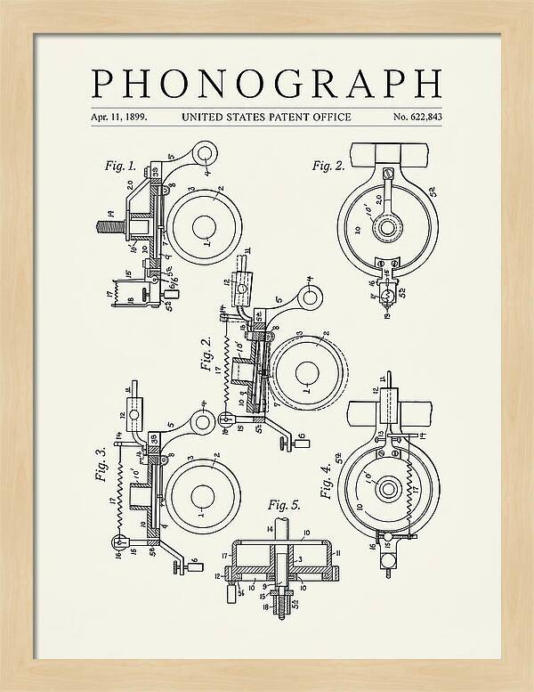Phonograph Minimalist Patent Us622843a
