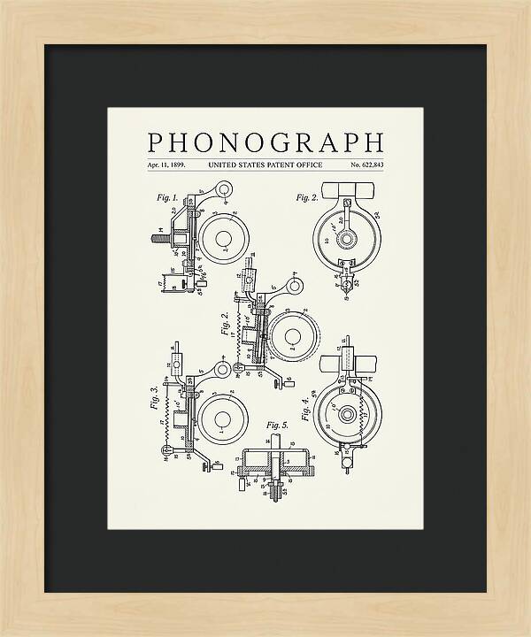 Phonograph Minimalist Patent Us622843a