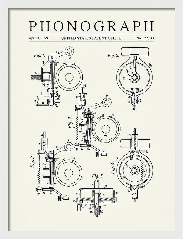 Phonograph Minimalist Patent Us622843a