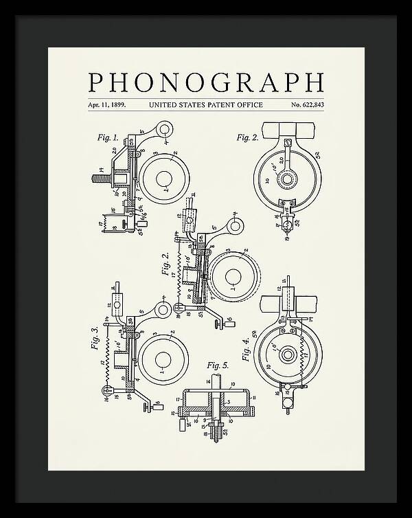 Phonograph Minimalist Patent Us622843a