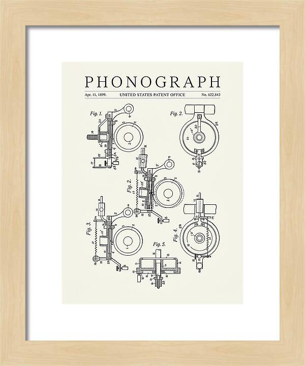 Phonograph Minimalist Patent Us622843a