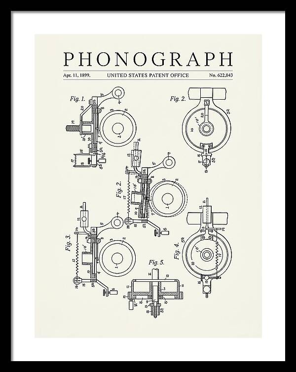 Phonograph Minimalist Patent Us622843a