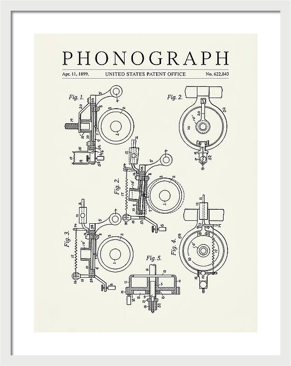 Phonograph Minimalist Patent Us622843a