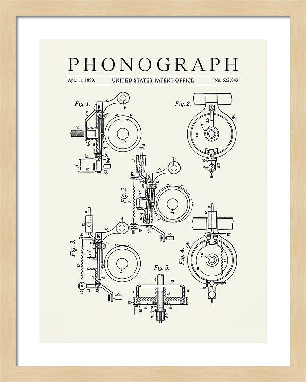 Phonograph Minimalist Patent Us622843a