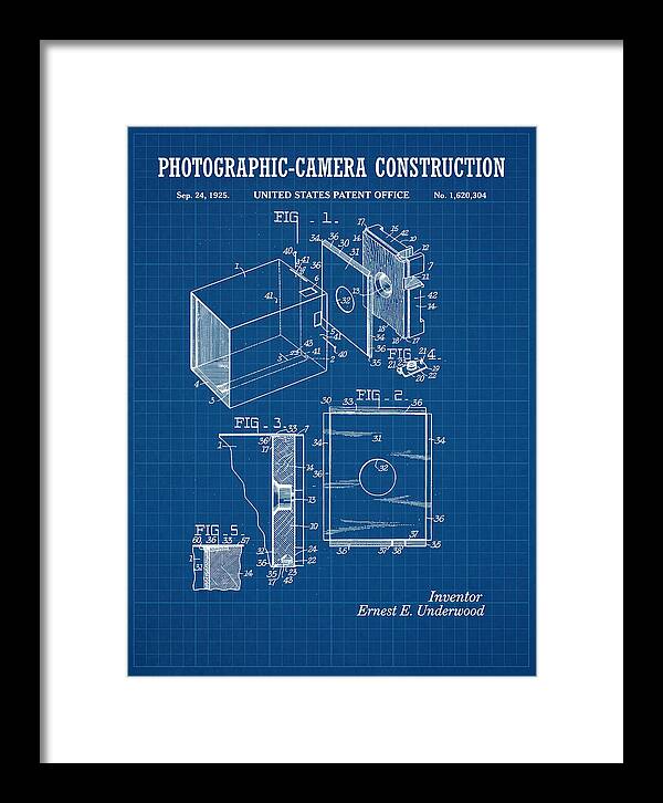 Photographic Camera Construction Blueprint Patent Us1620304a
