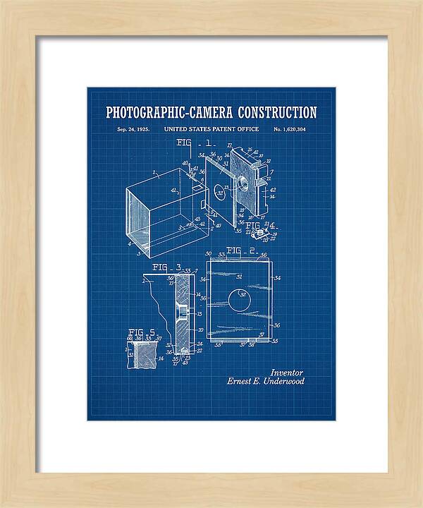 Photographic Camera Construction Blueprint Patent Us1620304a