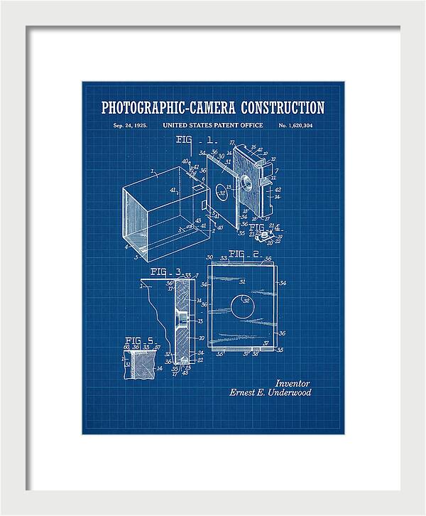 Photographic Camera Construction Blueprint Patent Us1620304a