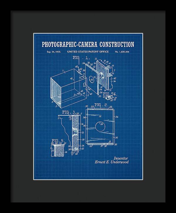 Photographic Camera Construction Blueprint Patent Us1620304a
