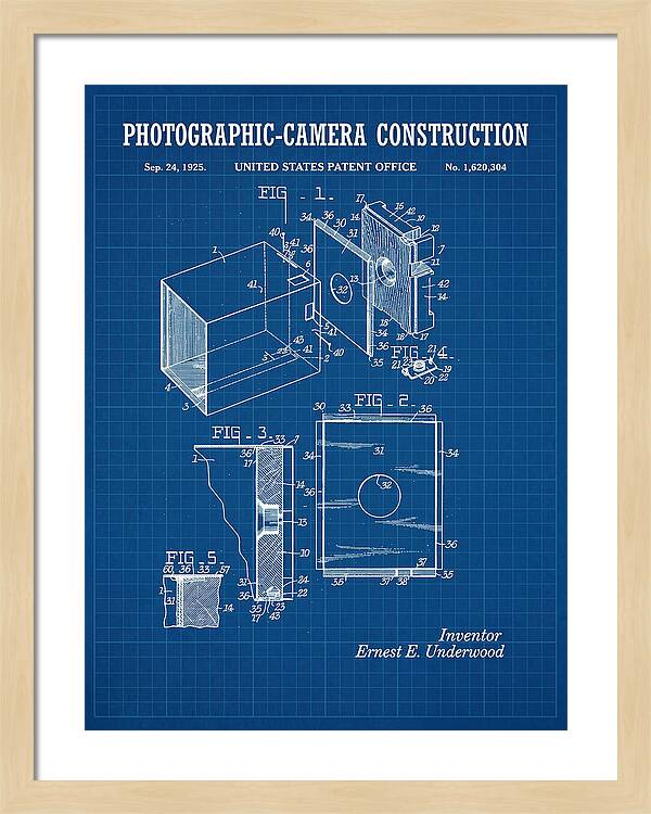 Photographic Camera Construction Blueprint Patent Us1620304a