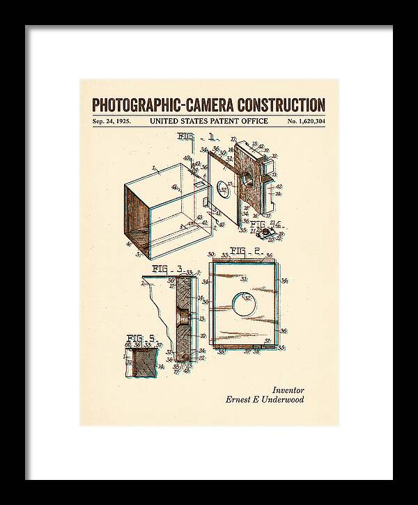 Photographic Camera Construction Retro Patent Us1620304a