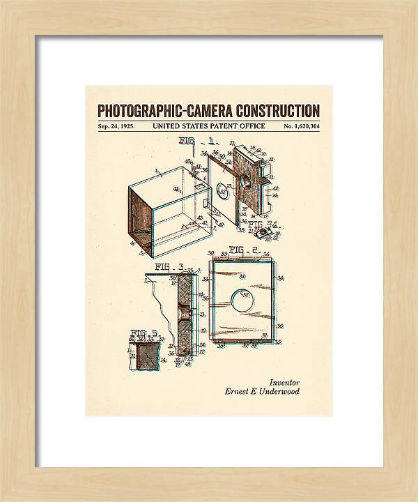 Photographic Camera Construction Retro Patent Us1620304a
