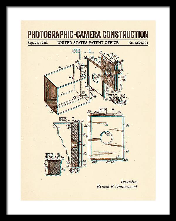 Photographic Camera Construction Retro Patent Us1620304a