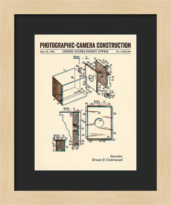 Photographic Camera Construction Retro Patent Us1620304a