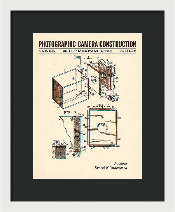 Photographic Camera Construction Retro Patent Us1620304a