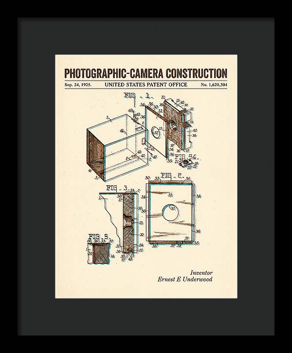 Photographic Camera Construction Retro Patent Us1620304a