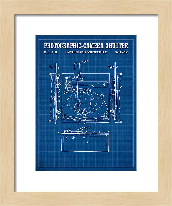 Photographic Camera Shutter Blueprint Patent Us464260