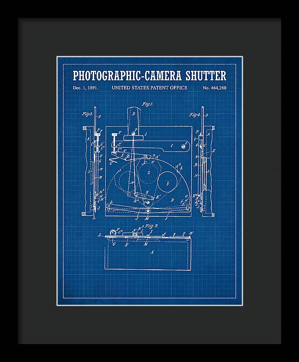 Photographic Camera Shutter Blueprint Patent Us464260