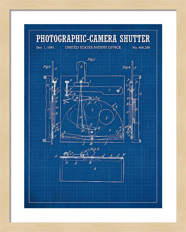 Photographic Camera Shutter Blueprint Patent Us464260