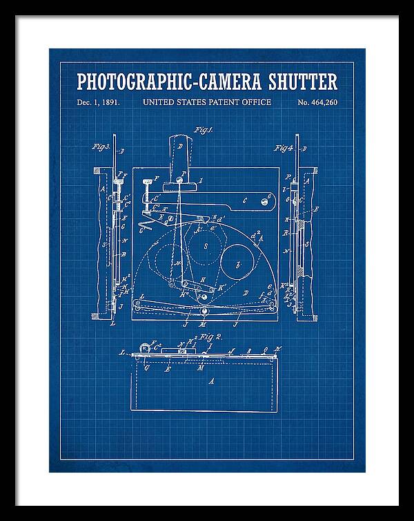 Photographic Camera Shutter Blueprint Patent Us464260