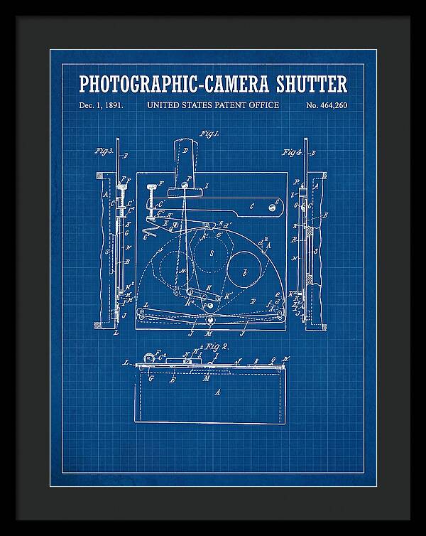 Photographic Camera Shutter Blueprint Patent Us464260